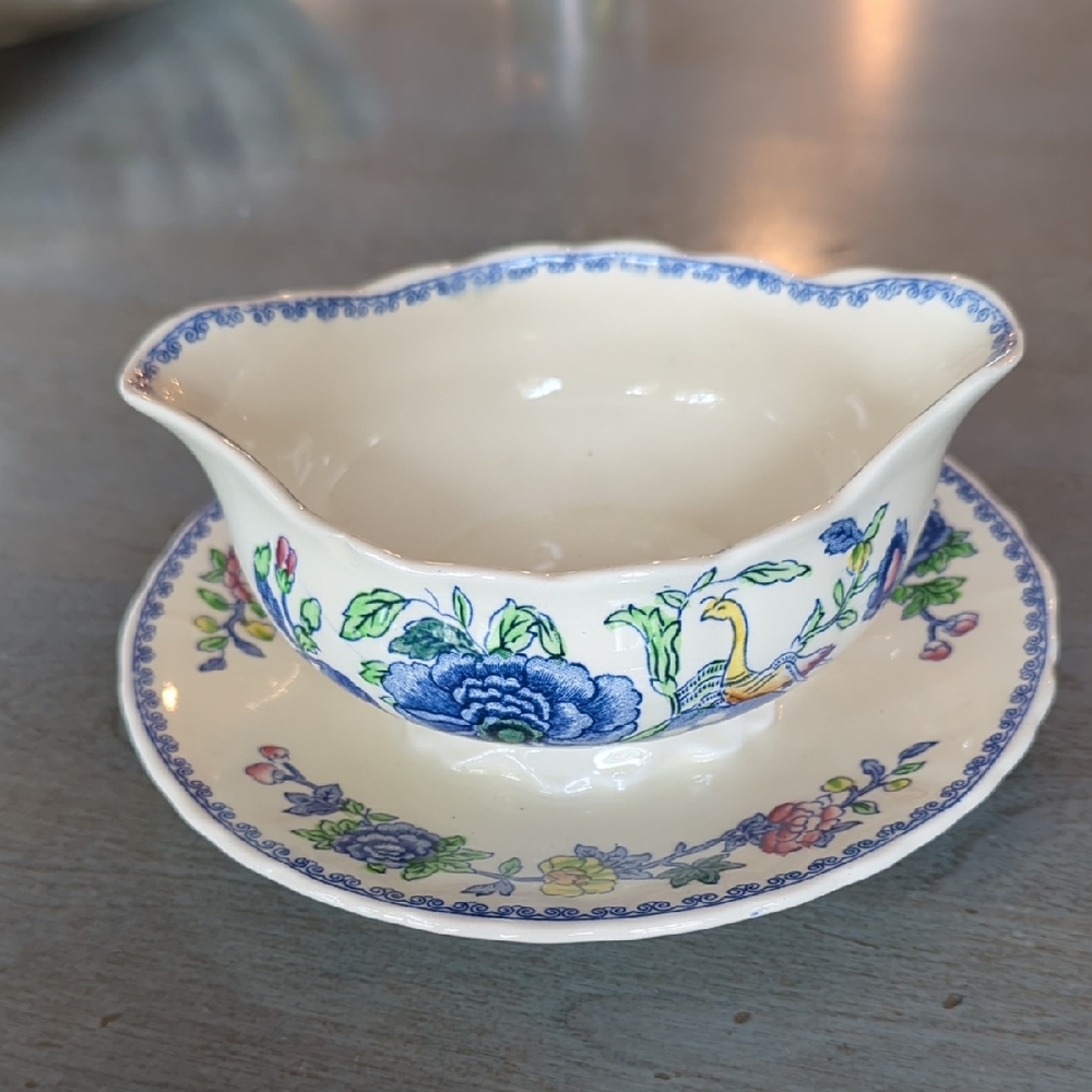 Gravy Boat & Underplate/Relish Regency Plantation Colonial by Mason's